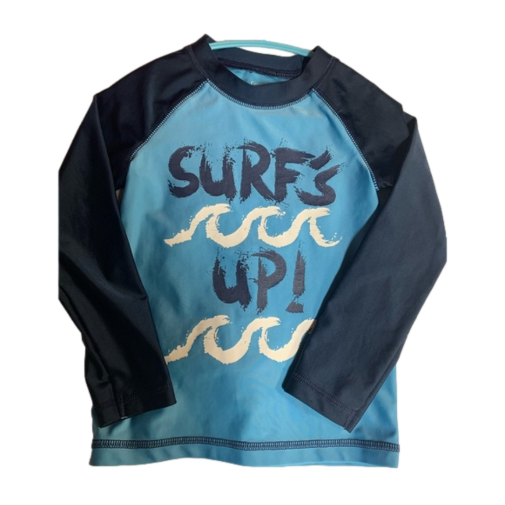 Toddler boys surfs up swim shirt
